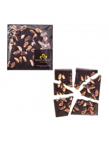 Dark chocolate bar 60% with pistachio nuts