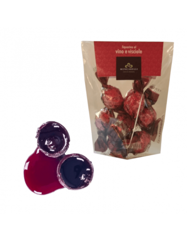 Pralines filled with wine of cherries